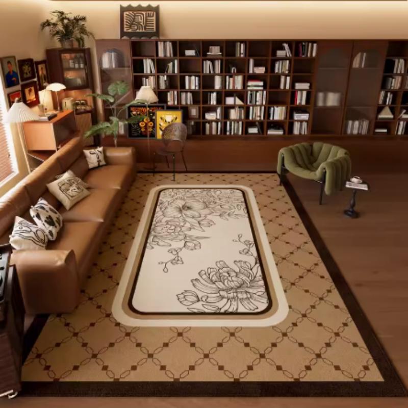Premium Persian Blanket Crystal Velvet Rug for Living Room Bedroom Sofa Tea Table Sliding Bed Mat Soft Comfortable