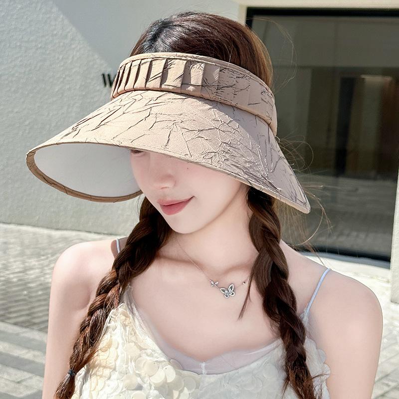 National Tide Wind Empty Top Hat Children's Summer UV Protection Sun Hat Foldable Outdoor Versatile Cycling Beach Hat