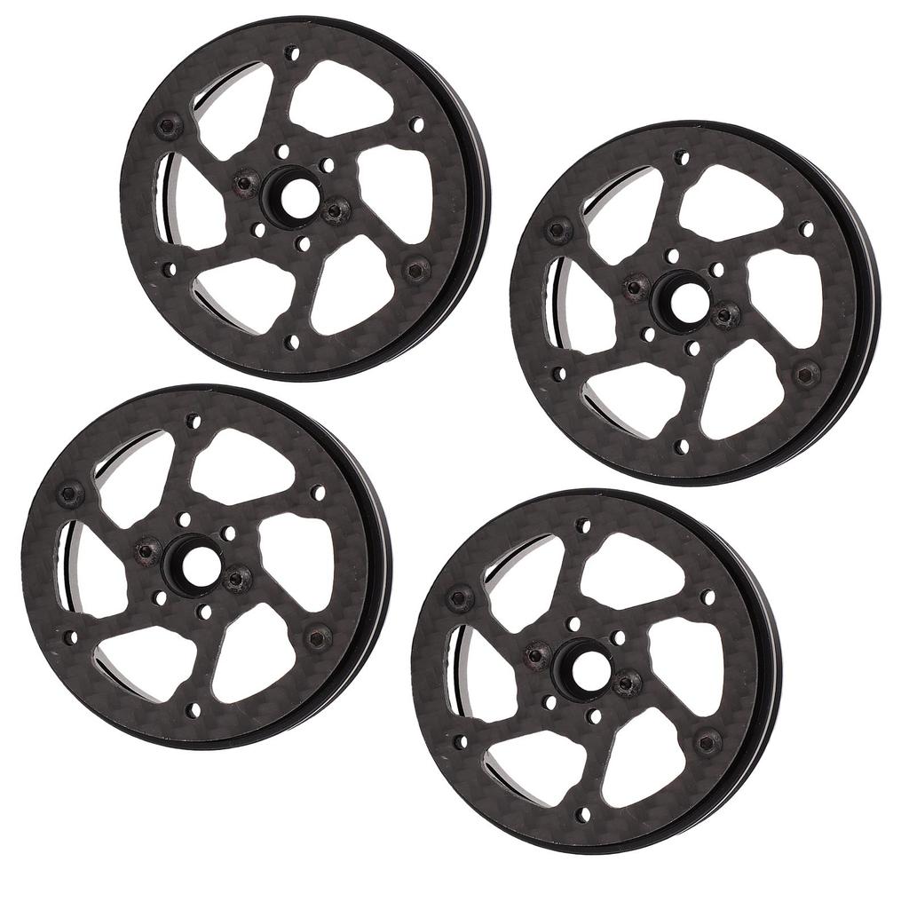4PCS 2.2 Inch Carbon Fiber RC Wheels Rims High Strength Lightweight RC Crawler Wheel Hub for 1 10 RC Crawler Car