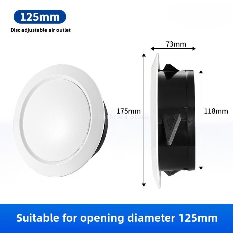 6 Types White Air Vent Extract Valve Grille Air Circulation Vents Cover 100/150mm Round Ducting Ventilation Cover Various Shapes