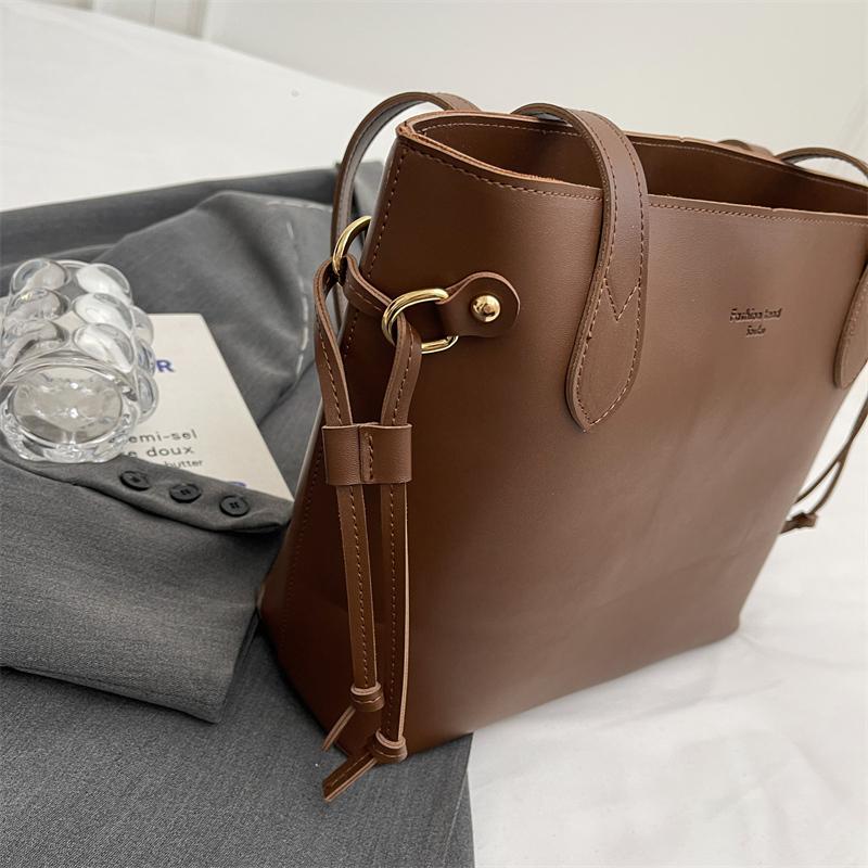 Velkokapacitní taška Dámská taška přes rameno Kožená taška Bucket Bag