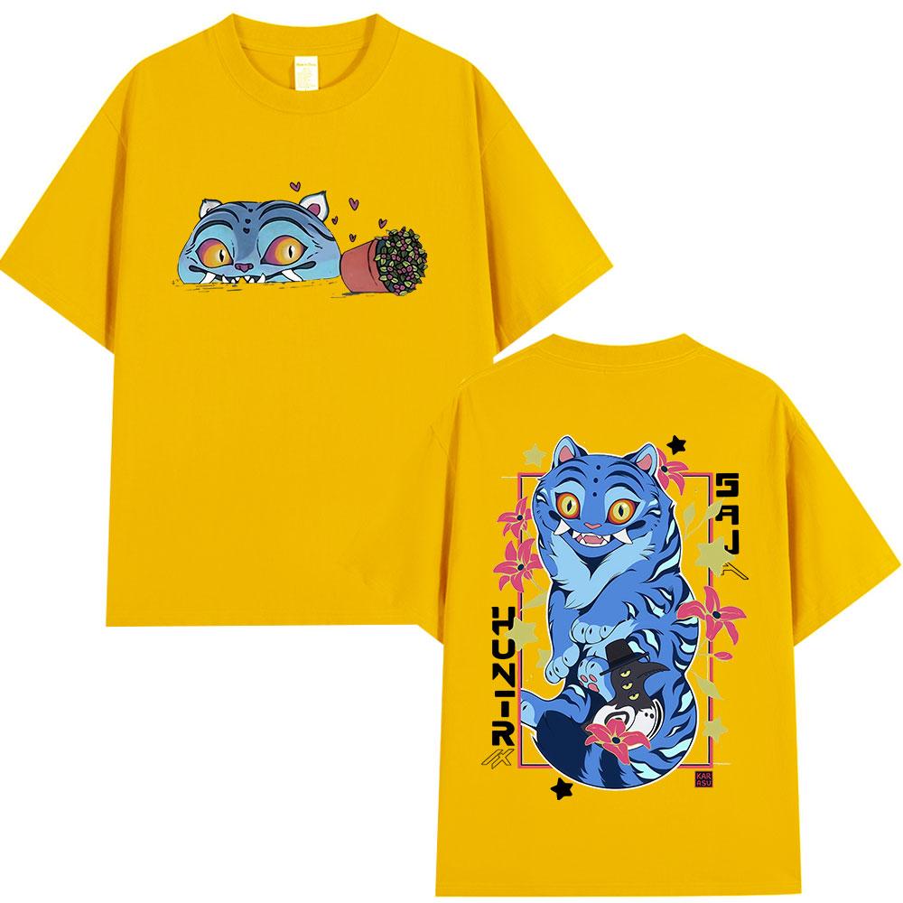 KPop Lovci démonů Derpy Tiger Merch Trička Móda Vintage Gotická trička Topy Pánské Dámské Oblečení Bavlna Oversized Tričko