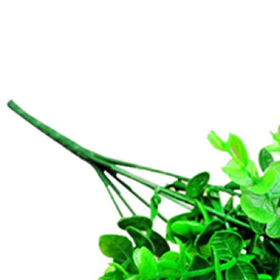 1 Pc 7-Branches Green Artificial Fake Plastic Eucalyptus Leaves Plant Home Decor