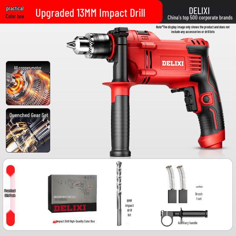 

Multipurpose Electric Impact Drill & Screwdriver, 220V Handheld Tool, Small Pistol Drill & Hammer