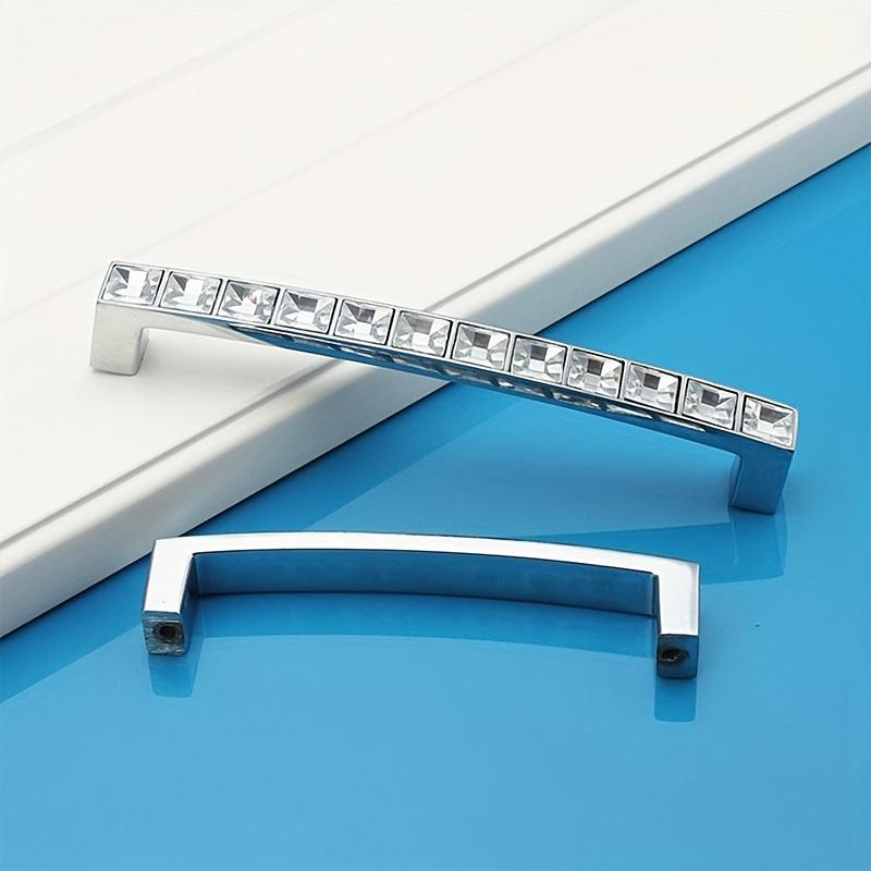 4 bucăți mânere pentru dulapuri, trăgări de sertare pentru dulap, trăgătoare de mobilă în argintiu, pentru dulapuri, dulapuri, comode, sertare, cu șuruburi, trei dimensiuni