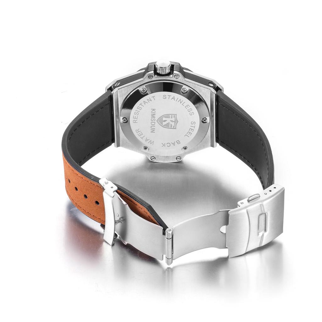 KIMSDUN Zlatý Poise Diamond Intarzované Módní trendy Kreativní pánské hodinky Silikonové rukavice Nights Vodotěsné sportovní Quartz hodinky