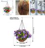 Heimdekoration Künstliche Blume Hängekorb mit Schmetterlingsdesign für Wohnzimmer und Garten