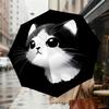 Adorable Kitten Print Umbrella   Automatic Opening & Closing, Outdoor Protection, Lightweight and Durable Travel Accessory 127