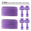 2 Pair round Elastic Shoelaces for Kids & Adults No-Tie Lock Shoelace Sneakers Quick-Lock Shoe Laces Accessory Pack