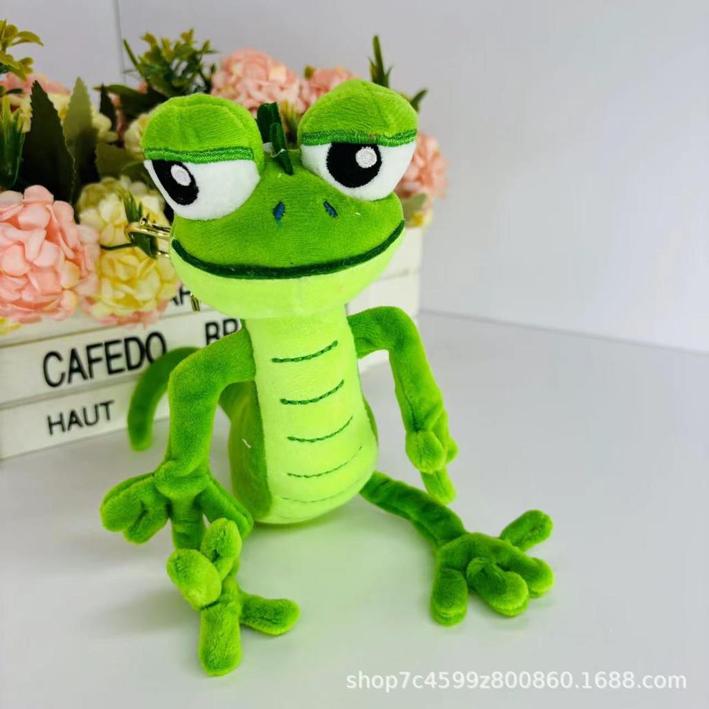 16cm Creative Cute Lizard Keychain Pendant Kawaii Plush Toy Fun Anime Cartoon Soft Stuffed Animals Dolls Gifts for Kids Children