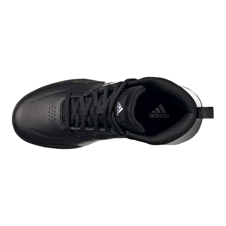 Adidas OwnTheGame K Wide J Mid top Basketball Shoes Black Kids' FV9451