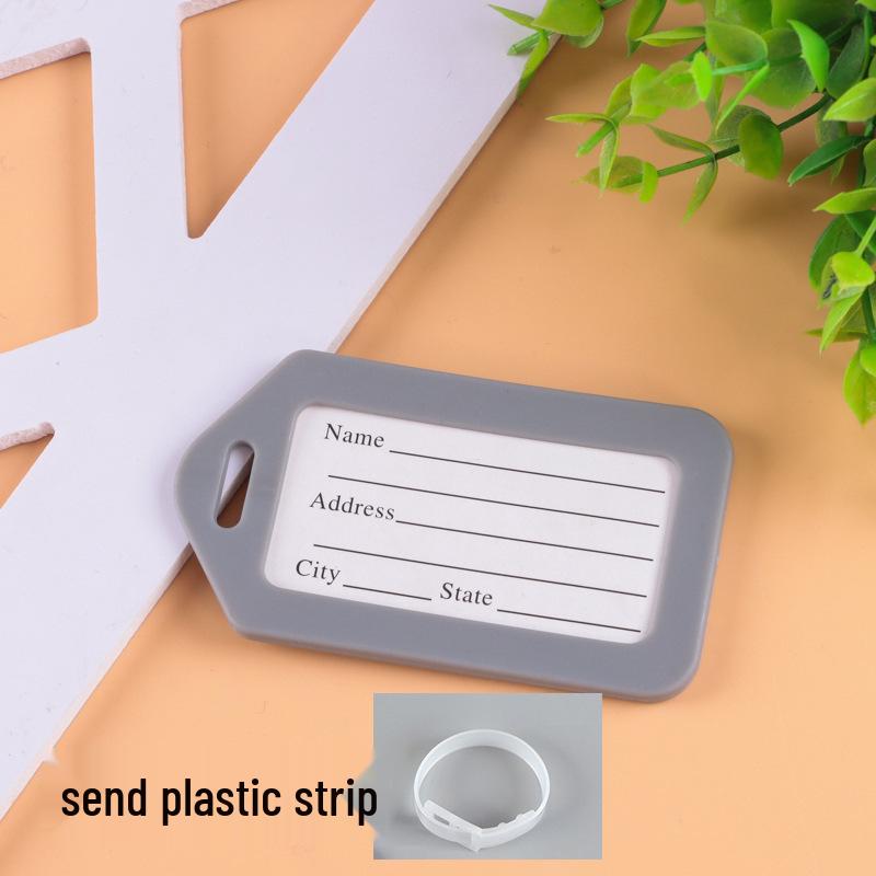 

Colorful Plastic Luggage Tag and Card Holder for Checked Bags and Boarding Pass серый