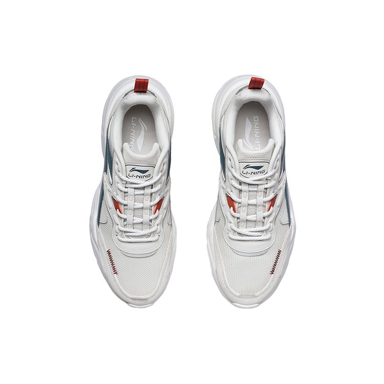 Li Ning Cloud Weave Cuir Synthétique Amorti Stable Respirant Léger Durable Antidérapant Soutien Coupe Basse Chaussures de Sport Décontractées AGCR077-3