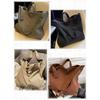 [Aquamie] canvas tote bag Made of cloth Crossbody with handle simple Plain color 2way large capacity commute Commuting to school (brown)