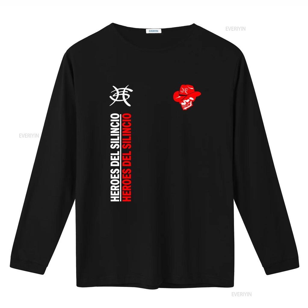 Nové HEROS DEL SILENCIO Rocková Kapela Lebka Potlač Čierne Pánske Tričko Dostupný vo Veľkostiach S M L XL 2XL Vintage Prané Priedušné