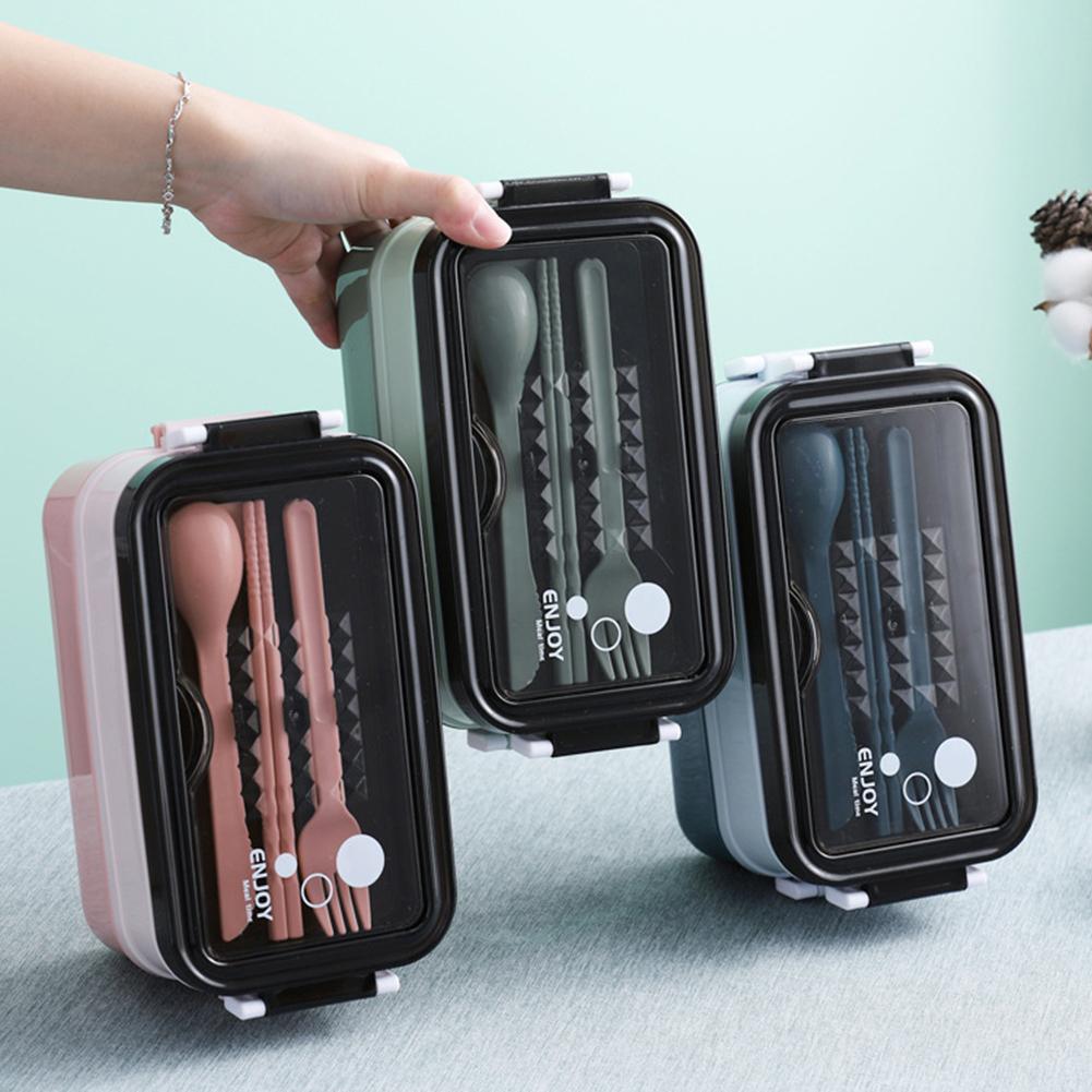 Bento Lunch Box Food Storage Box Thermo Food-Safe Bento Lunch Boxes Lunch Compartment Containers For School Kids Office Worker
