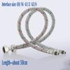 2PCS 50cm Flexible Plumbing Pipes G1/2 G3/8 G9/16 Cold Hot Mixer Faucet Stainless Steel Water Supply Pipe Braided Hoses Basin
