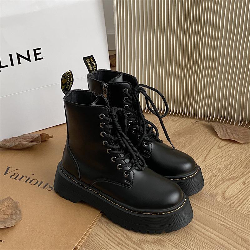 

Platform Martin boots 2025 new spring and autumn single boots British style. Women s Martin boots 35