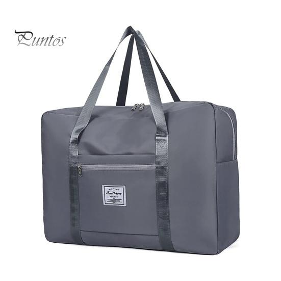 

Водонепроницаемая дорожная сумка для хранения вещей с застежкой-молнией, большая вместимость, многоцелевая сумка для багажа с усиленной ручкой S серый