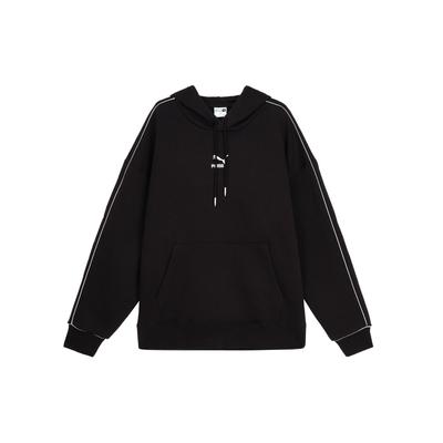 Puma Sweat à capuche ample imprimé logo lettre Homme hoodies Noir 625077-01