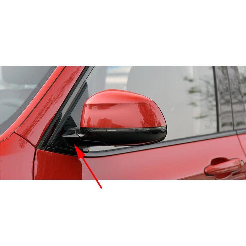

Black Front Window Triangle Trim Plate Garnish Cover Panel Mirror Base Holder for BMW X5 F15 2014 2015 2016 2017 2018 Black Paint Left