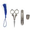 Embroidery Scissors Kit Scissors Thimble Needle Case 3 Piece DIY European Antique Vintage Sewing