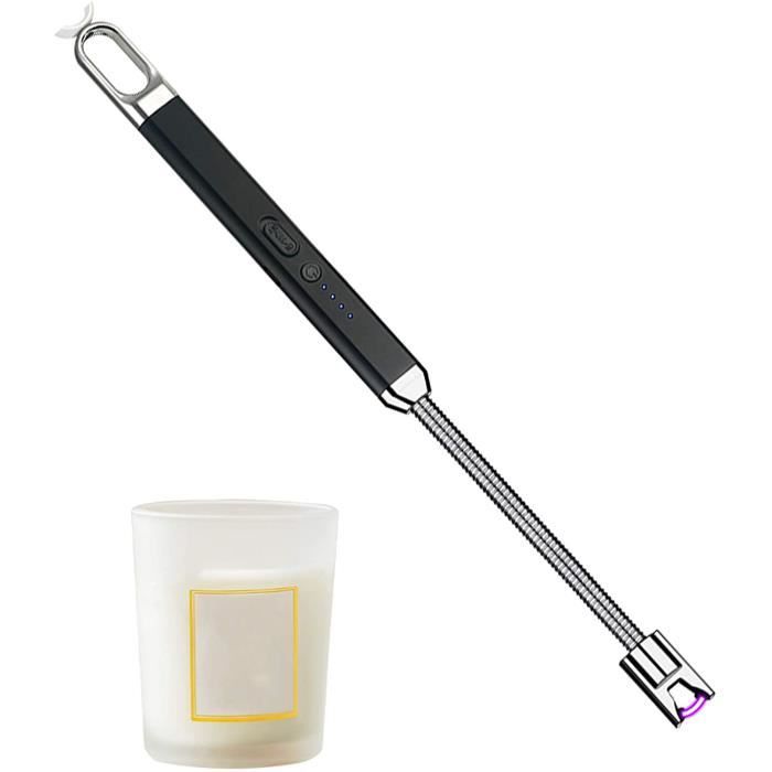 FACAI Allume-Bougie Longue Portée, Allume-feu électrique avec Interrupteur De Sécurité D'affichage De Batterie à LED, Briquet [142]