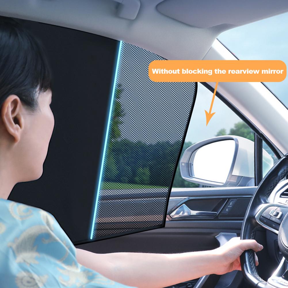 Dual layer Magnetic Car Sunshades Sun UV Protection for Side Windows Heat Blocking Mesh Sunshade Curtain