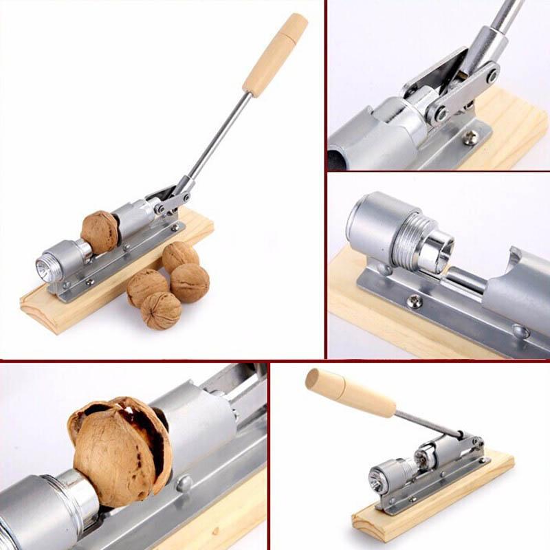 Manual Stainless Steel Nut Cracker Mechanical Sheller Walnut Nutcracker Fast Opener Shell Kitchen Tools Machine