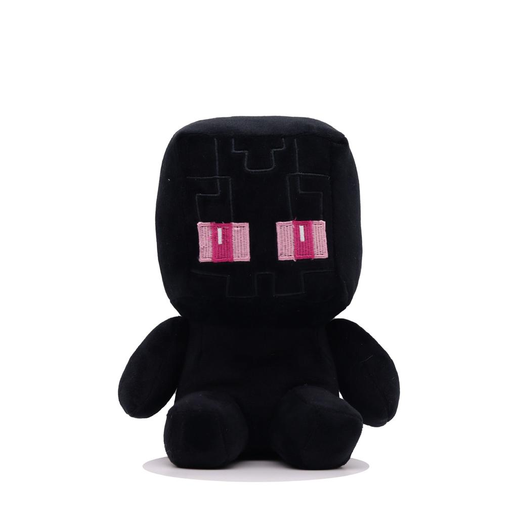 Pixel-Style Plush Toy Set – Block Character Stuffed Animals Mini Collection for Gaming Fans Kids Room Decor