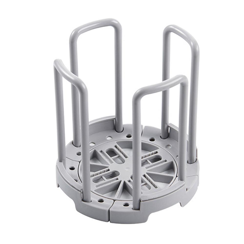 ABS, PP Retractable Bowl Rack White Gray Draining Bowl Rack Space Saving Reusable Plastic Bowl Holder Kitchen Storage серый
