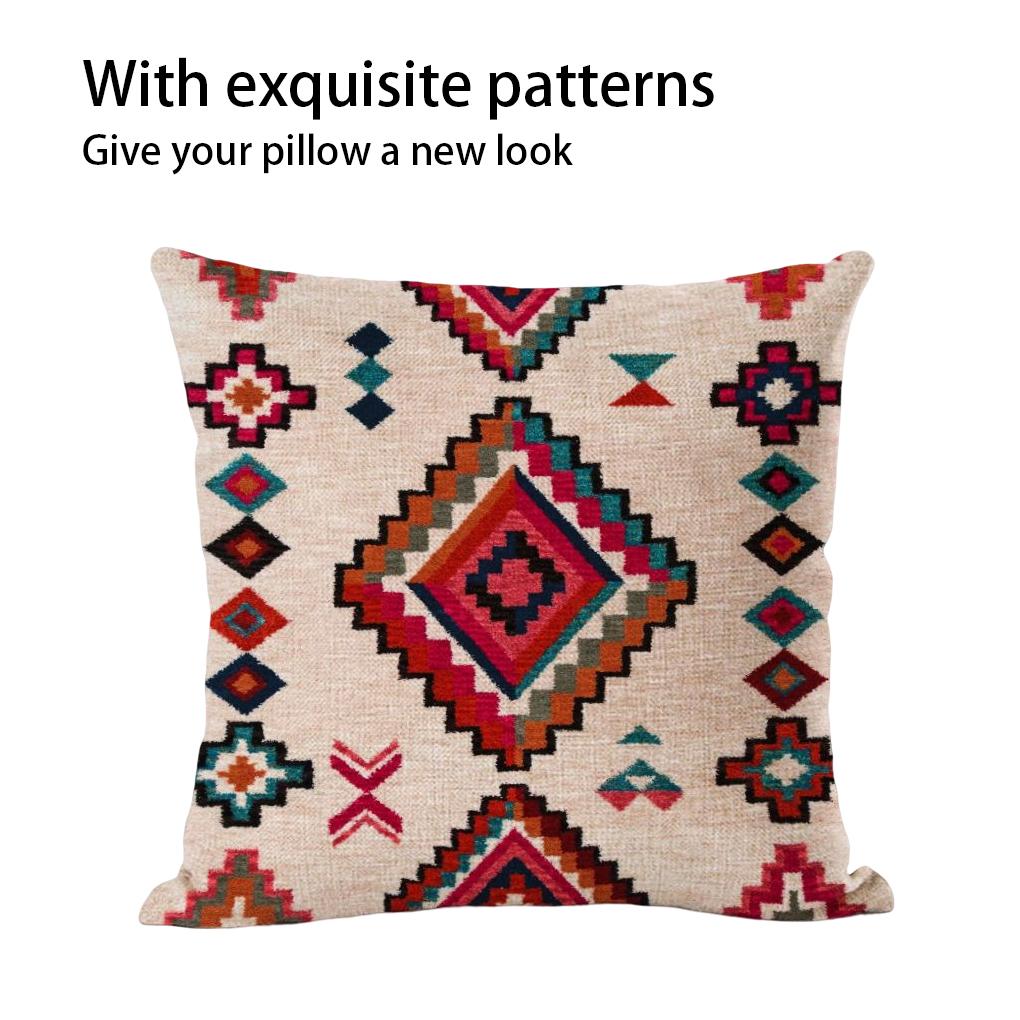 Decorative Throw Pillow Covers Ethnic Bohemian Pillowcase Cover Couch Sofa Bed Bedroom Car Living Room Cases Accessories