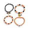 Halloween Pumpkin Bracelet Jewelry Female Personality Trend Party Bat Soft Pottery Beaded Bracelet