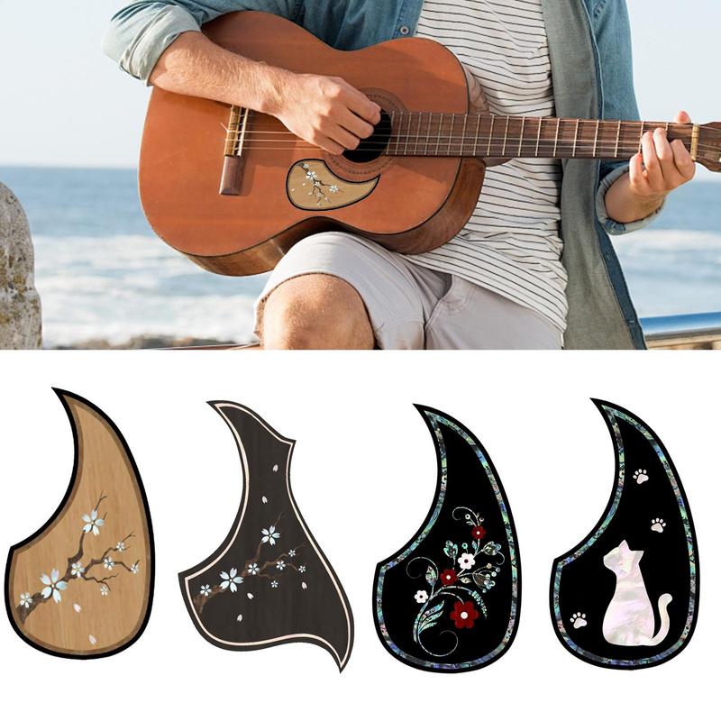 Guitar Pickguard Stringed Instrument Anti-Scratch Sticker Scratch-Resistant Protective Sticker Pickguard For Acoustic Guitar