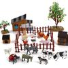 PRETYZOOM 28-Pcs Mini Farm Animal Set, Farm Figures, Miniature Farm Model, Educational Toy for Home or School