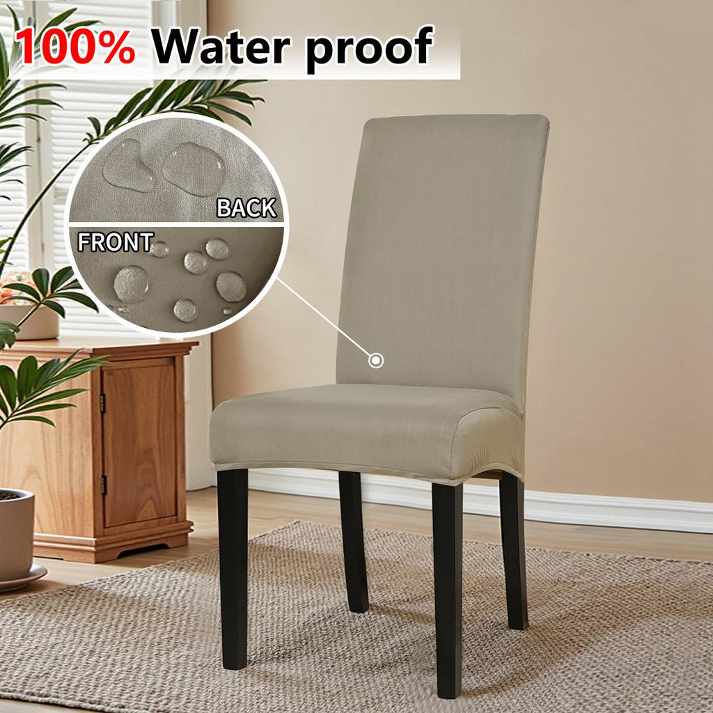 Tpu Coated Waterproof Milk Silk Chair Cover Solid Color Elastic Hotel Chair Cover
