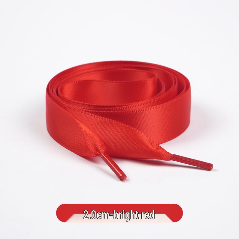 Candy Color Double-Sided 2cm Silk Shoelaces for Casual Shoes & Air Force 1