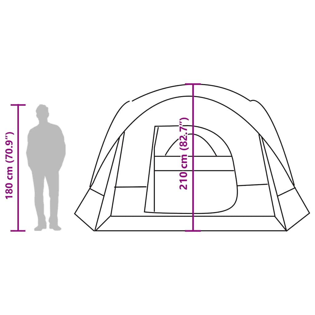 Family Tent for 6 Persons Blue Waterproof