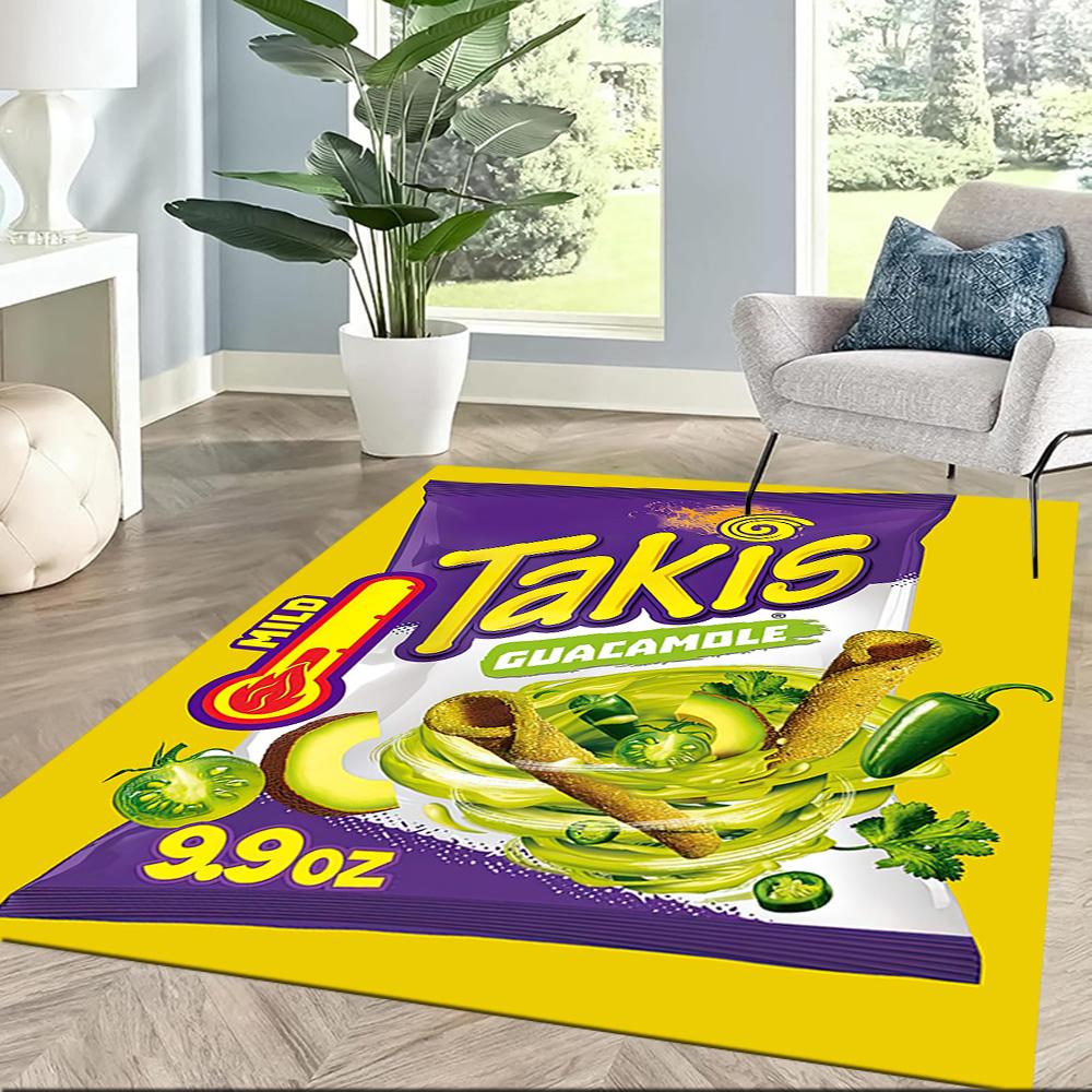 Limitierte Edition Takis Churro Geschmack Quadratische Teppiche sind eine großartige Wahl für Wohnzimmer, Schlafzimmer, Heimdekoration und als Geschenke.