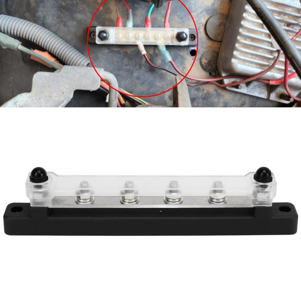 Power Distribution Block M6 Screw 6 Terminal Bus Bar 12V‑48V 150A for Automobile Boat