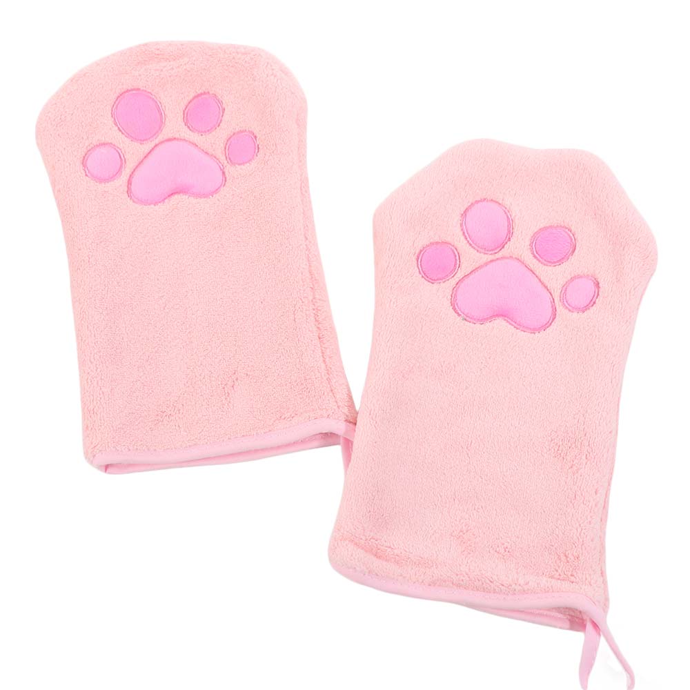 1 Pair Absorbent Pet Bath Gloves Quick Drying Dog Bath Supplies Pet Grooming Glove  Pet Grooming