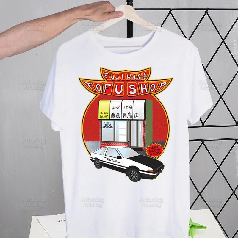 

AE86 Japan Anime JDM T Shirt Unisex Retro Tops Tees Harajuku Initial D Racing Drift Car Tshirt Streetwear Hip Hop Male T-shirts Shirt S