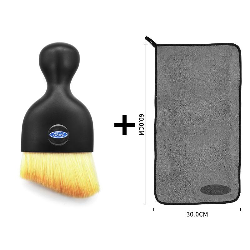 For Ford Ranger Focus Kuga Mustang Mondeo Fusion Microfiber Rag Car Wash Towel Cleaning Drying Cloth Cleaning Brush Accessories AY3