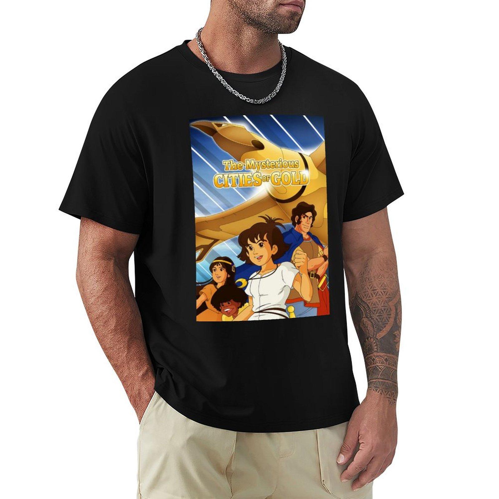 

The Mysterious Cities Of Gold Retro Kids TV Cartoon Show TShirt Louboutins shirts graphic plus size men clothing 4XL