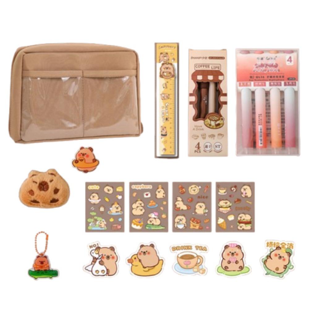 Kawaii Capybara Stationery Set Capybara-themed Capybara Sticky Notes  Desktop Organizer