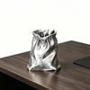 Ins Style Golden Money Bag Pen Holder, Cartoon Desktop Storage Bucket, Large Capacity Organizer for Student Office Desk