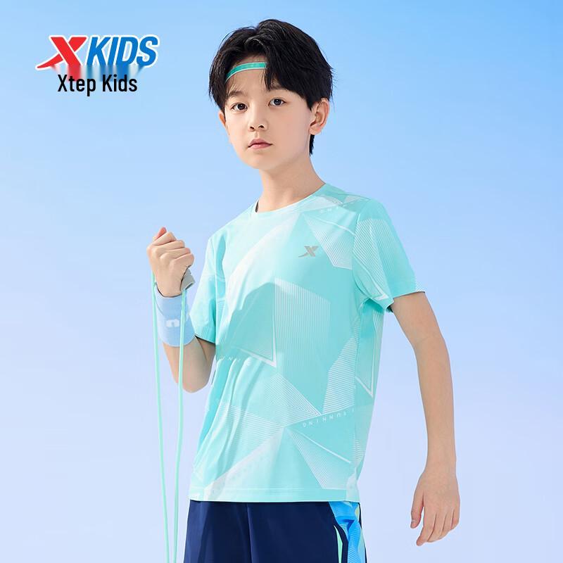 XTEP Youth Breathable Printed Sports T-Shirt 160