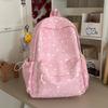 Schoolbag Korean version ins college style printed backpack female simple sweet backpack large capacity campus student lightweight schoolbag
