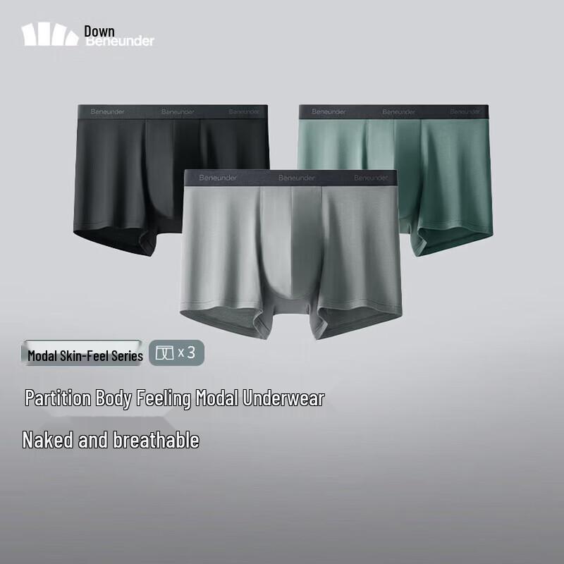 

Beneunder Men s Skin-Feel Modal Underwear 3-Pack