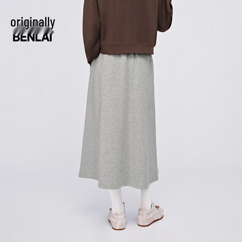 BENLAI Women's A-Line Cotton Blend Midi Skirt